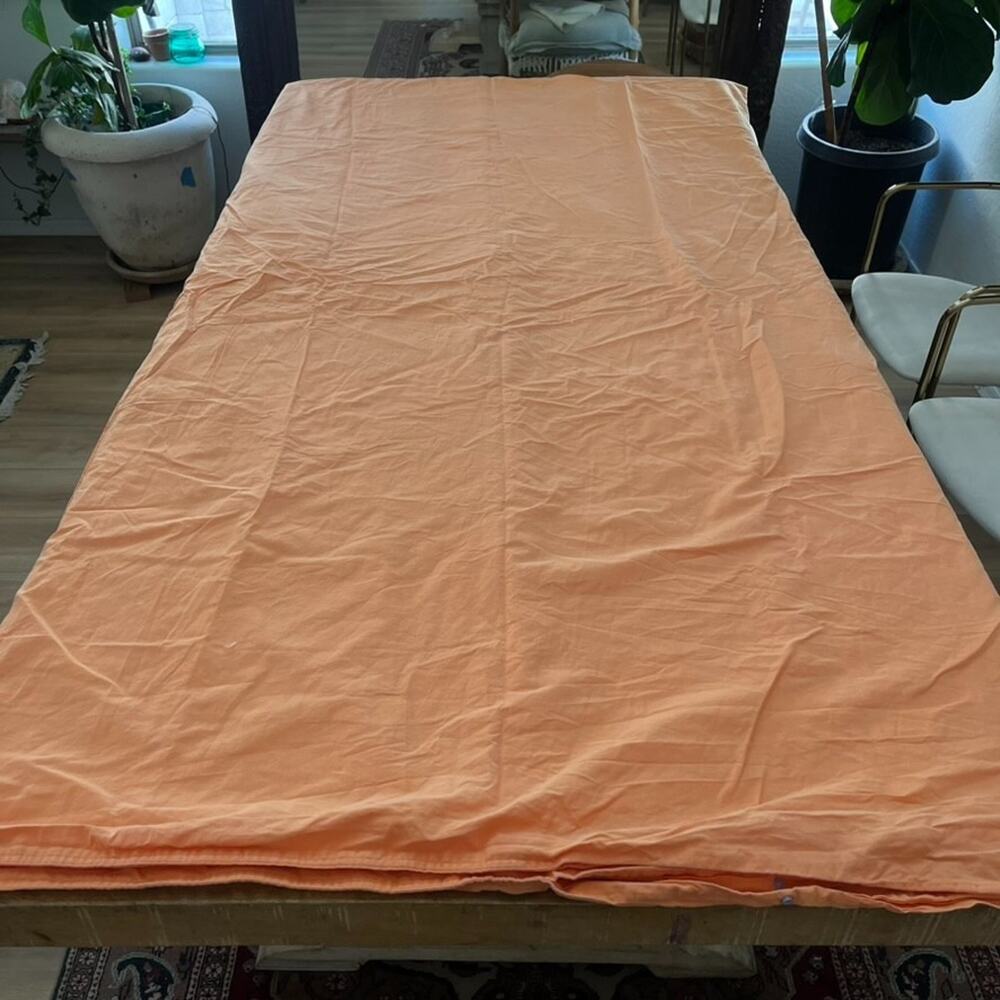 Ikea Ängslilja Duvet Cover King Orange Purple Snap Closure 100% Cotton